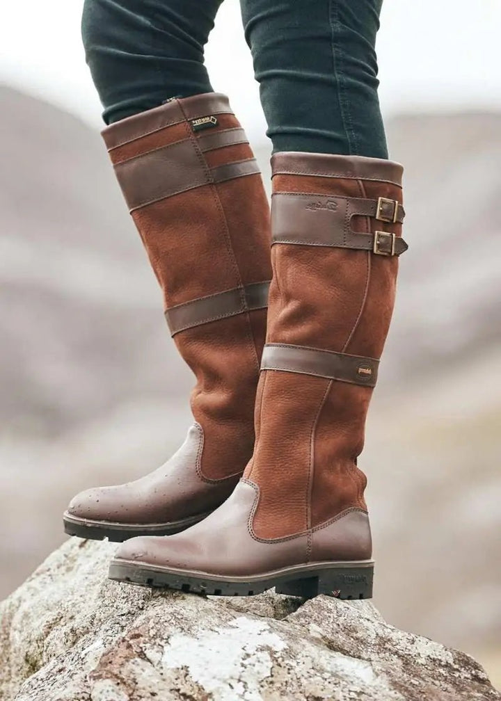 Jenny – Bottes montantes imperméables pour femme avec boucles