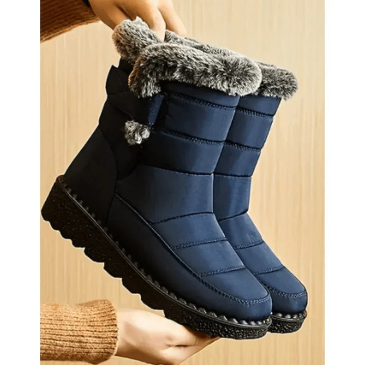 Sally - Bottes de neige imperméables pour femmes avec doublure en fausse fourrure