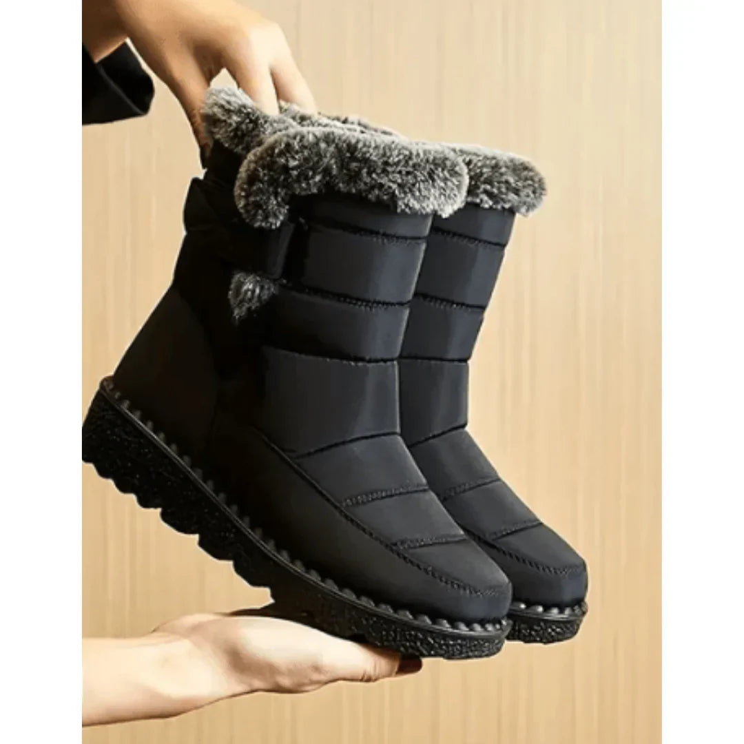 Sally - Bottes de neige imperméables pour femmes avec doublure en fausse fourrure