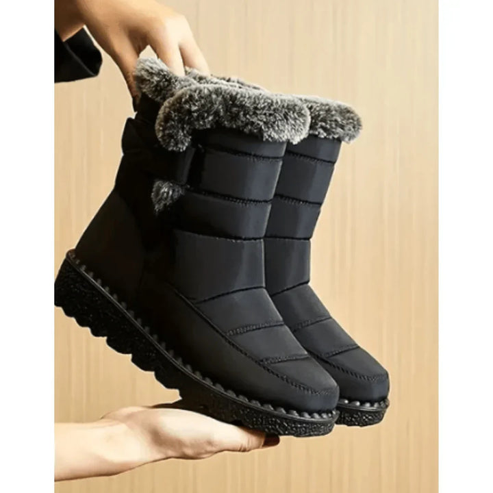 Sally - Bottes de neige imperméables pour femmes avec doublure en fausse fourrure
